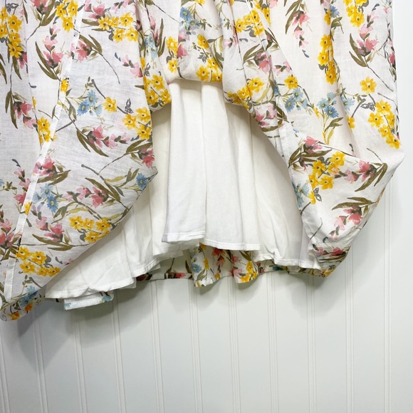 NEW LINE & DOT REVOLVE Fleur Yellow Flower Print Dress - Picture 7 of 14